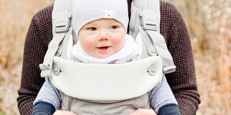 Baby in a Nuna Cudl Carrier