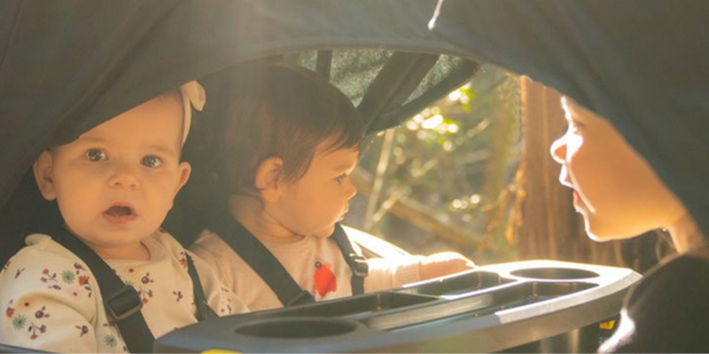 Kids Sitting in BOB Renegade Wagon