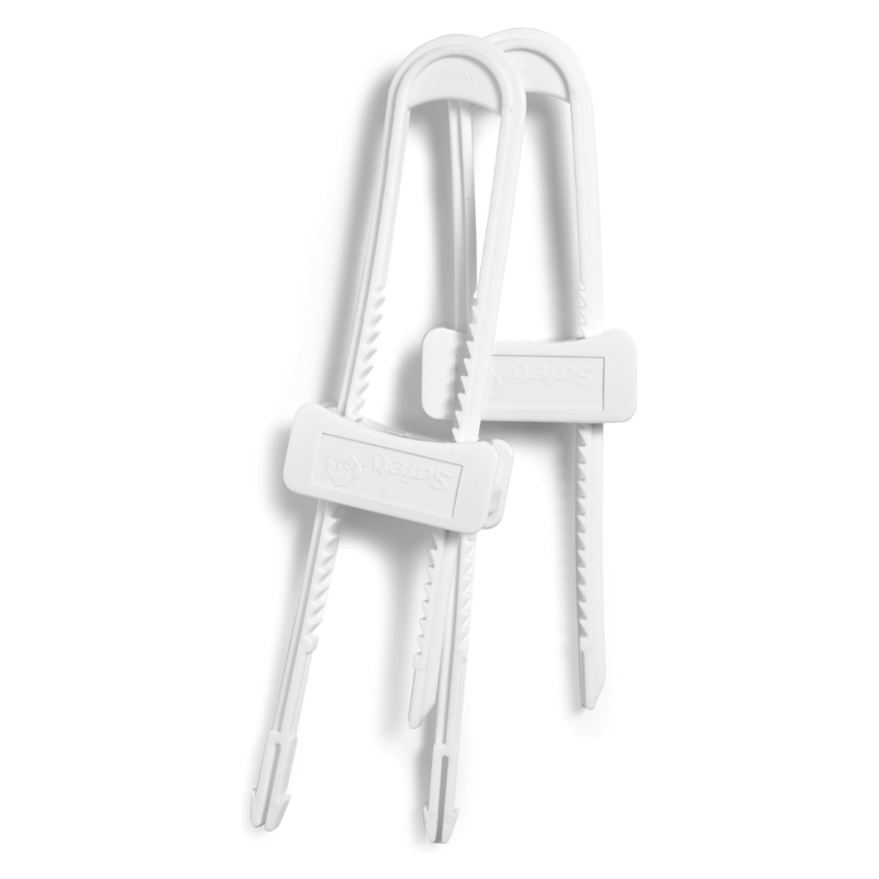 Cabinet Slide Lock White - 2 Pack