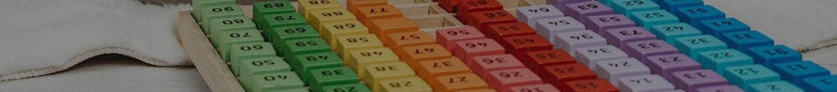Close-up of Bigjigs Toys wooden number block set to help child learn numbers and math