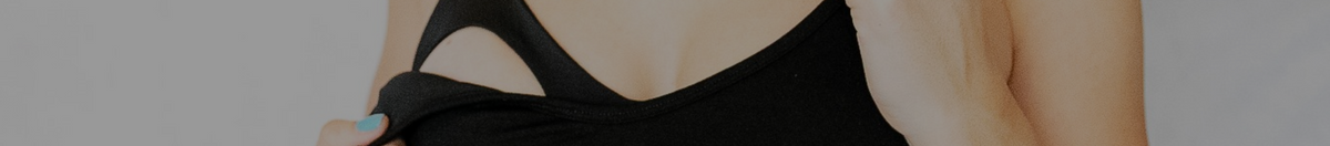 Close-up of a pregnant women wearing a BOMATERNITY  nursing bra