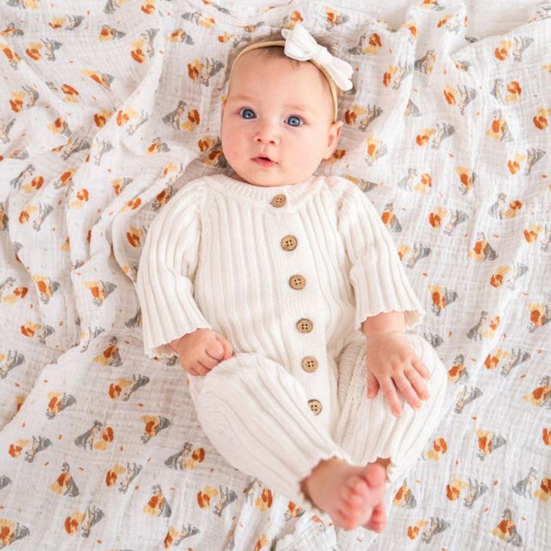 Cotton Muslin Swaddles - 4 Pack