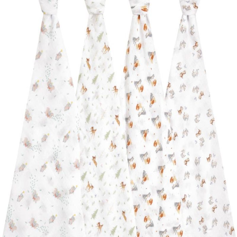 Cotton Muslin Swaddles - 4 Pack