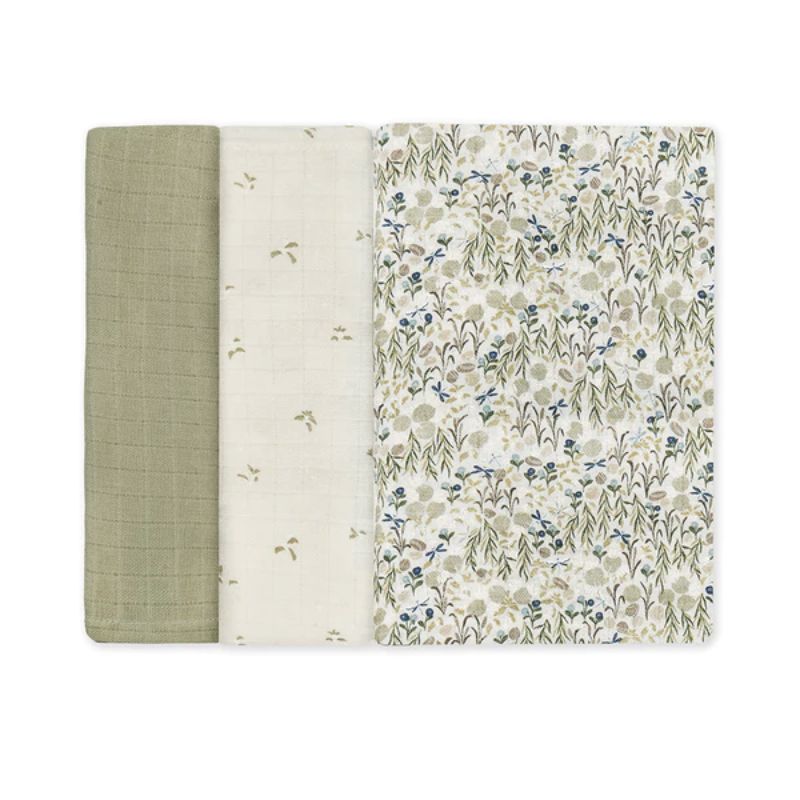 Organic Baby Muslin Squares 3 Pack