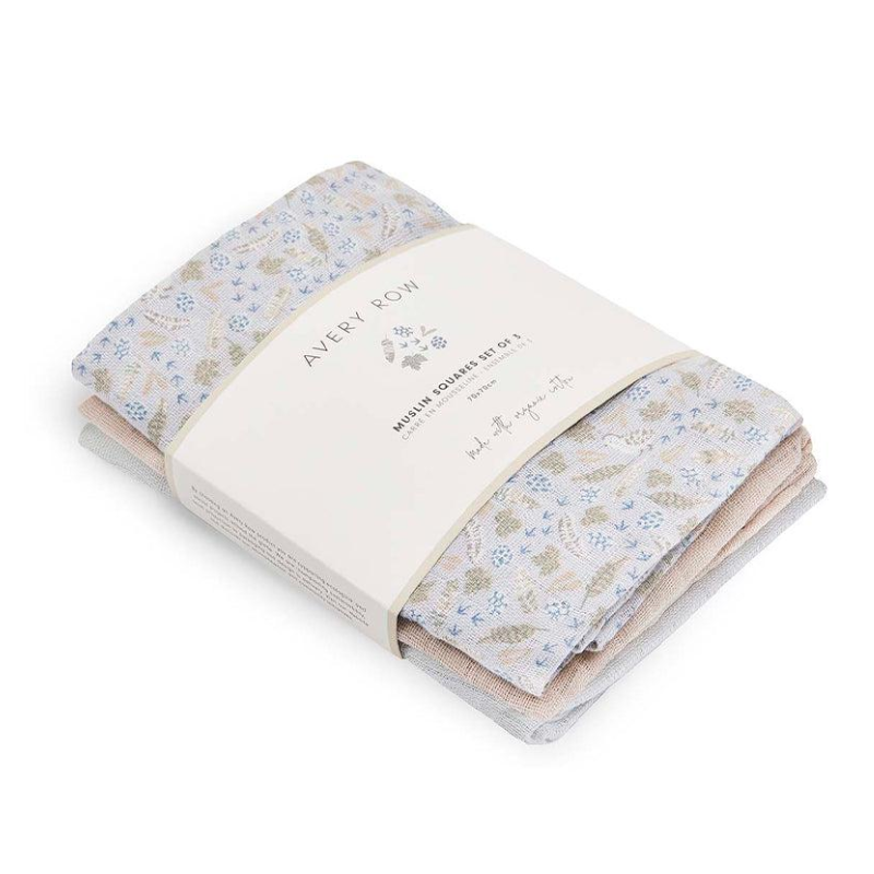 Organic Baby Muslin Squares 3 Pack