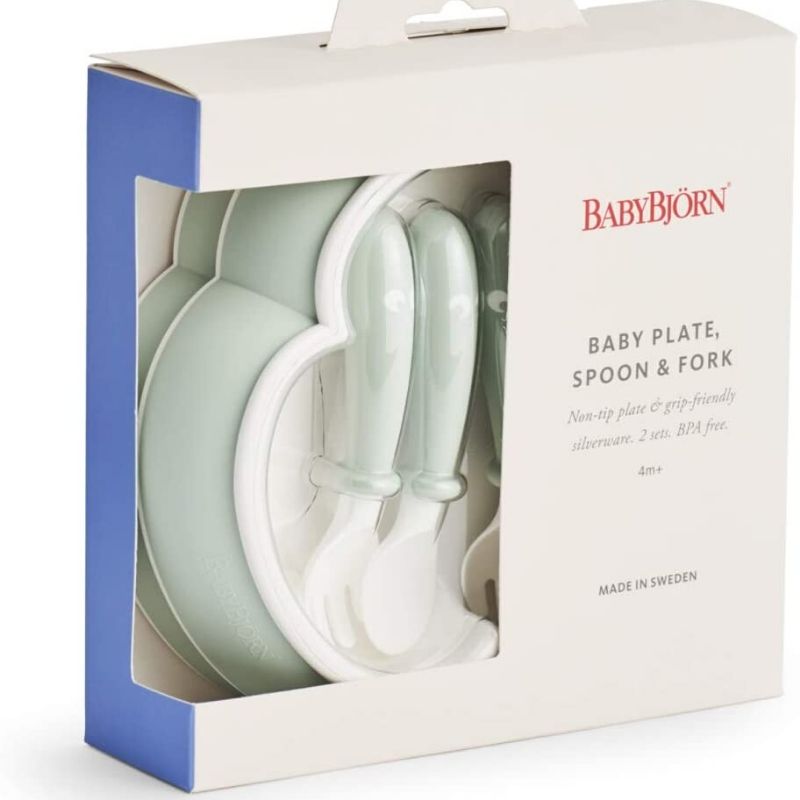 Baby Plate / Spoon /Fork Set Powder Green