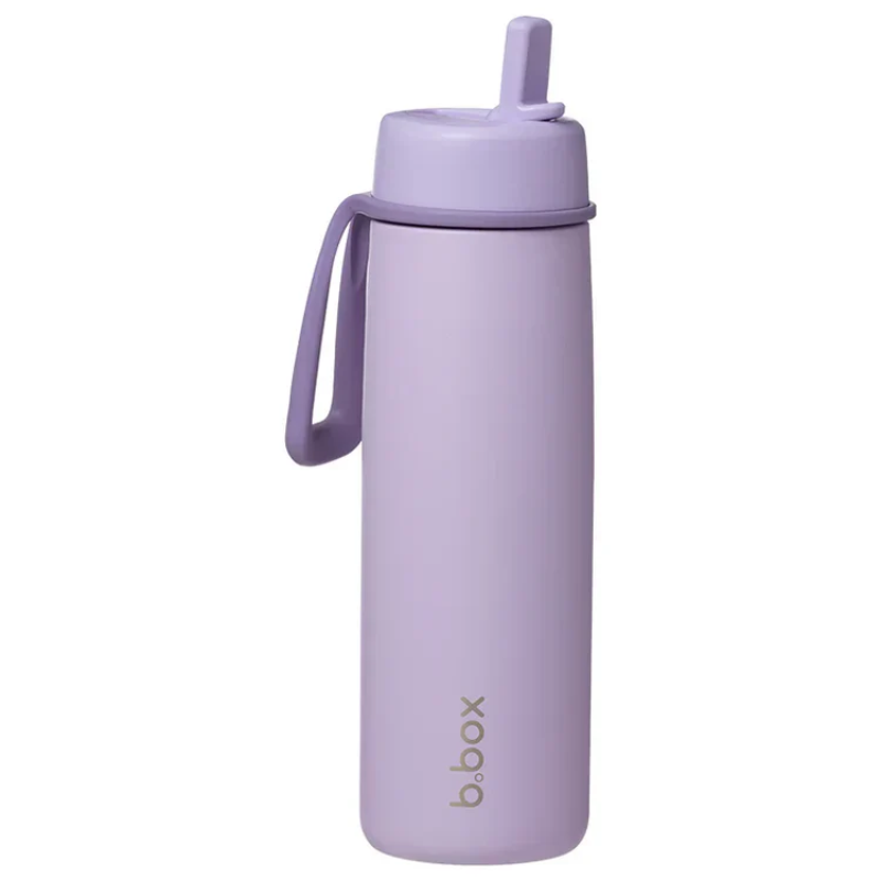 Insulated water bottle with flip top