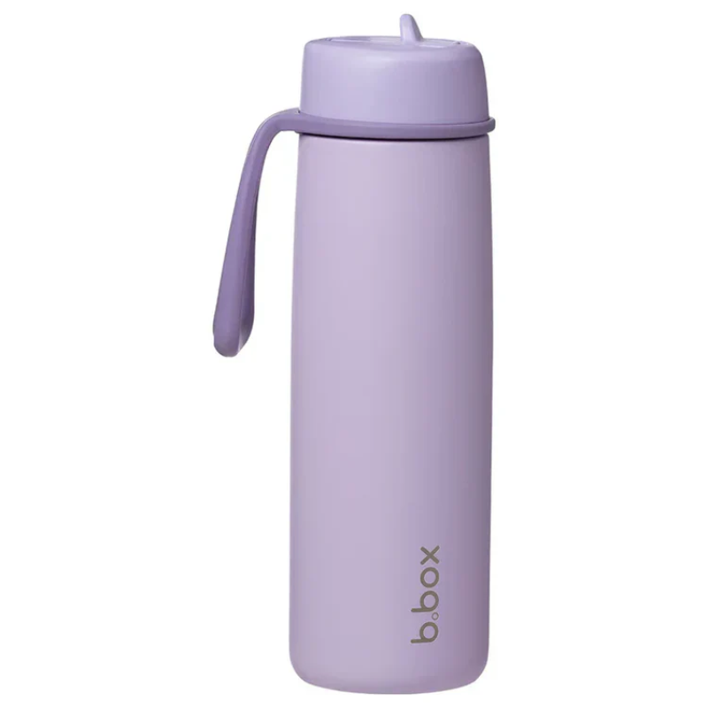 Insulated water bottle with flip top