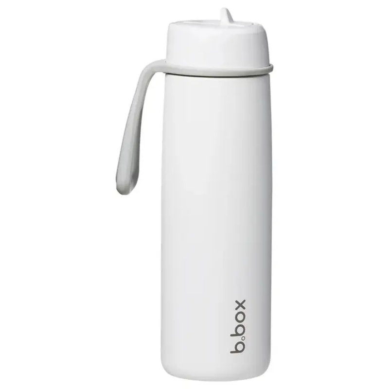 Insulated water bottle with flip top