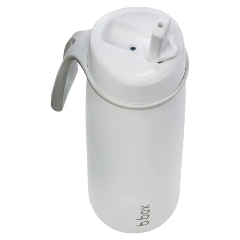 Insulated water bottle with flip top