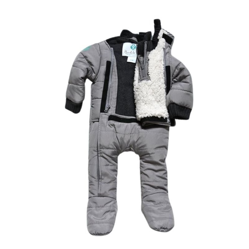 Snugs & Kisses Car Seat Snow Suit Grey