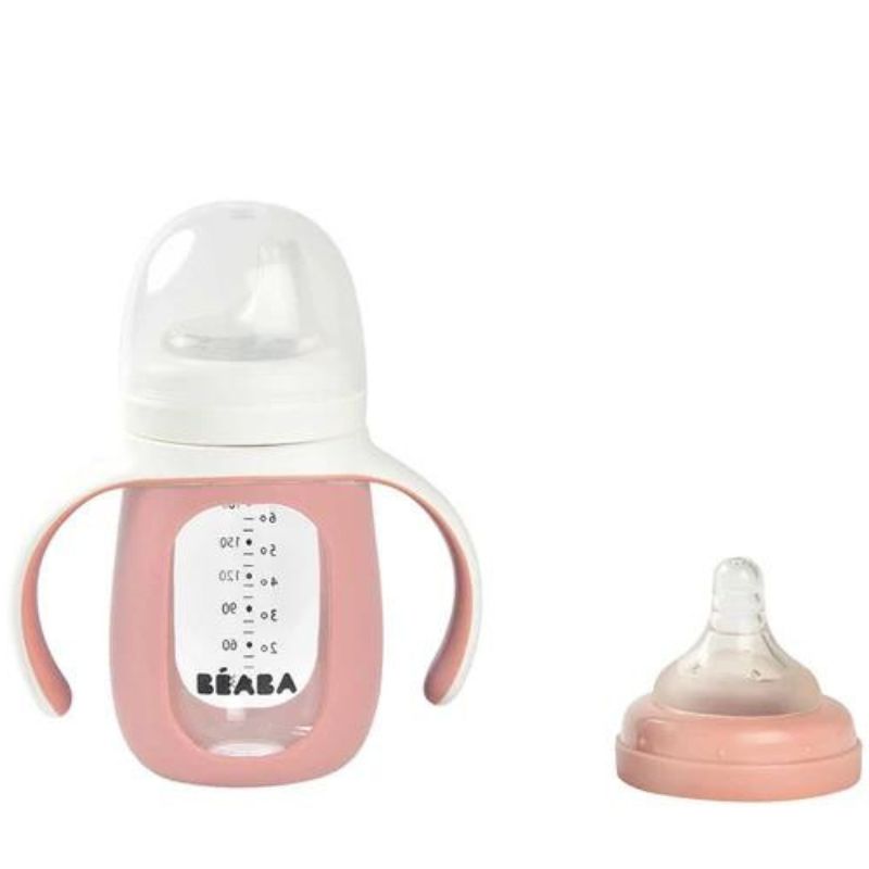 2-in-1 Glass Training Cup Rose