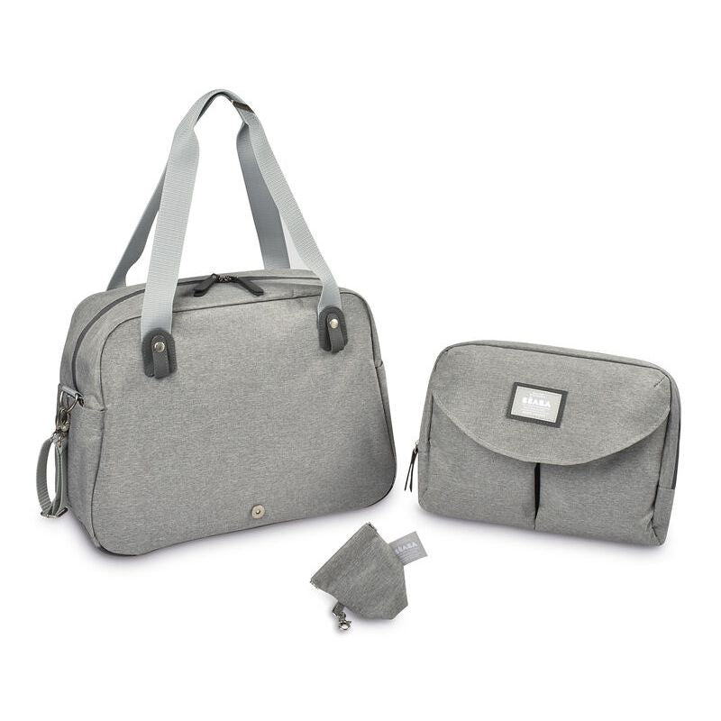 Geneva Changing and Diaper Bag Heather Grey