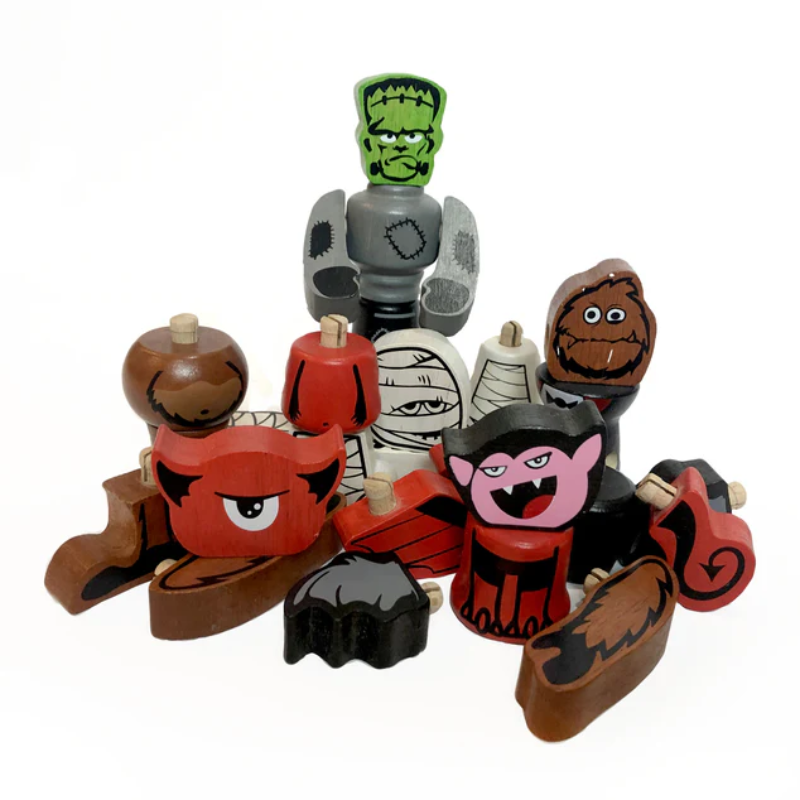 Wooden Monsters Playset