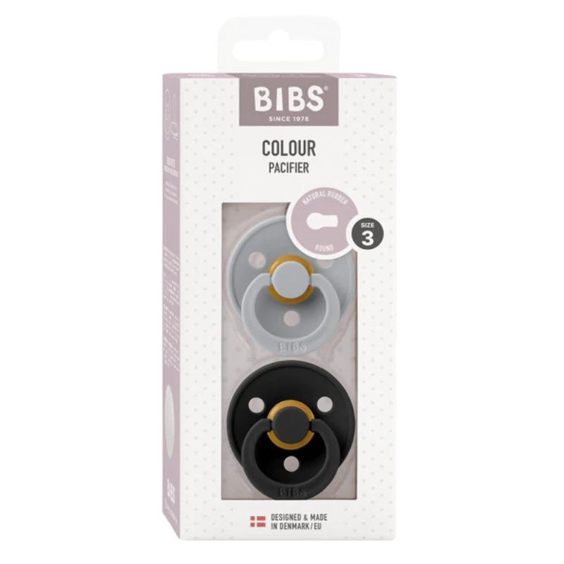 Natural Rubber Pacifier Combo - 2 Pack Cloud & Black