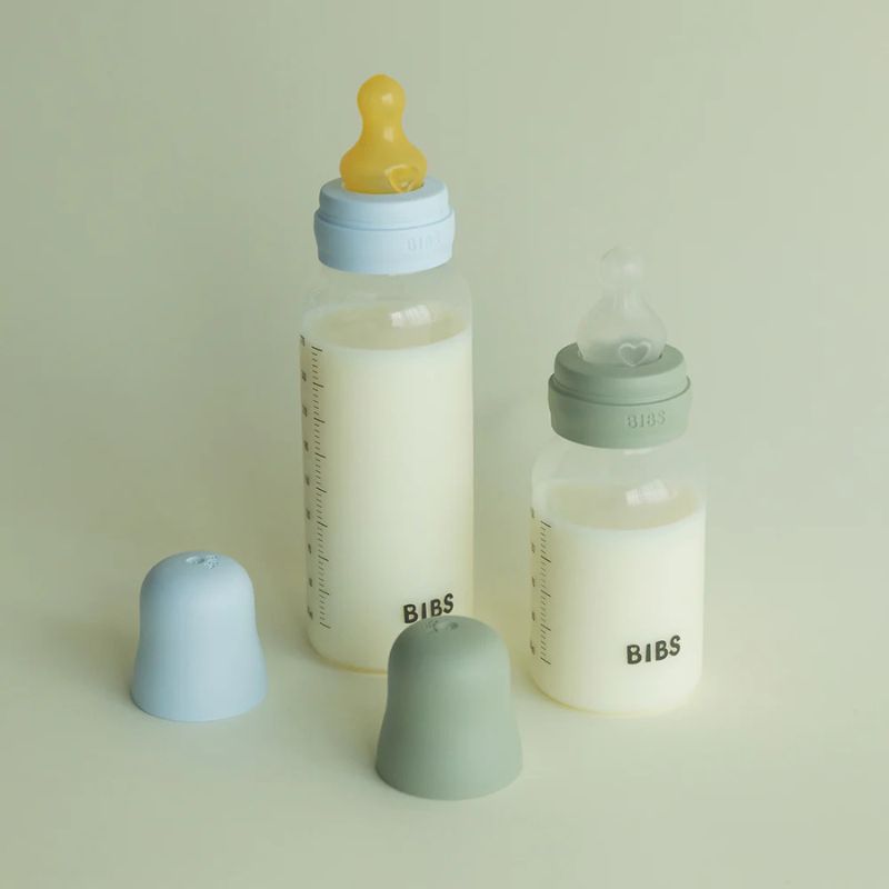 Baby Plastic Bottle Complete Set - Natural Rubber Latex