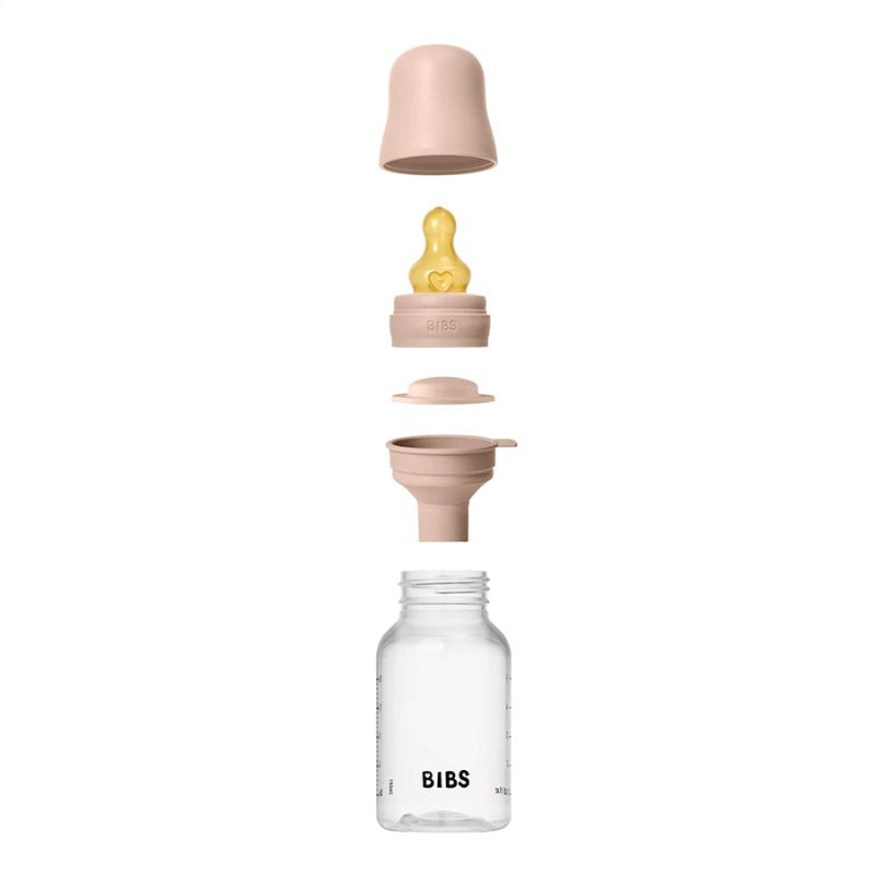 Baby Plastic Bottle Complete Set - Natural Rubber Latex