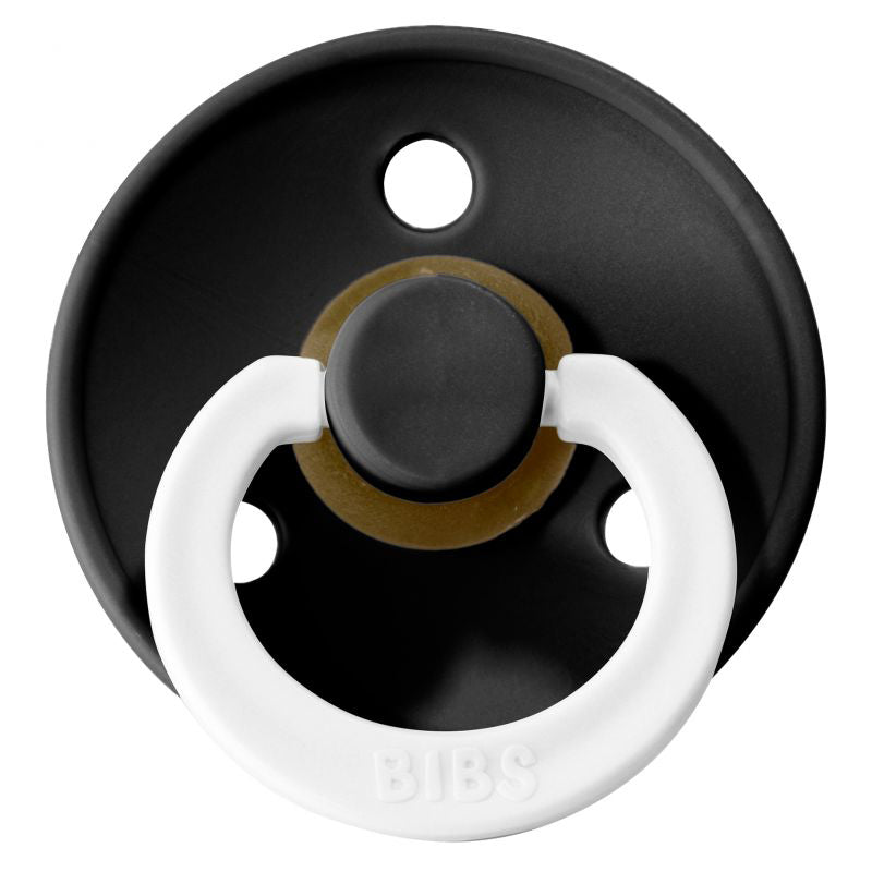 Glow In the Dark Natural Rubber Pacifier - 2 Pack black glow