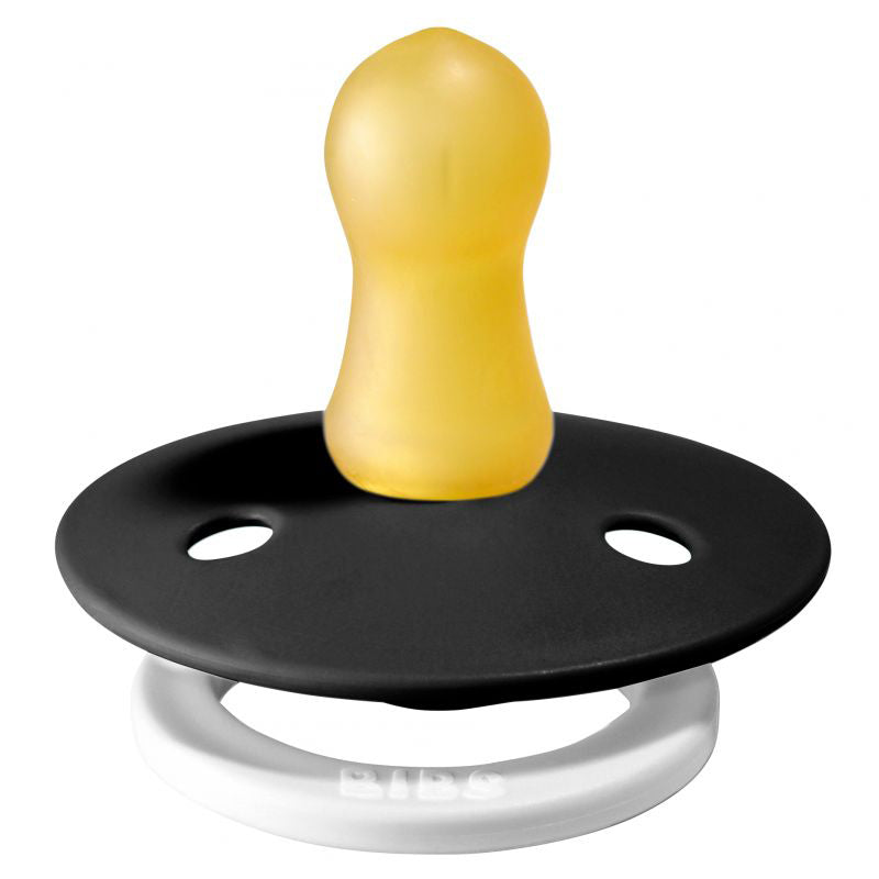 Glow In the Dark Natural Rubber Pacifier - 2 Pack black glow