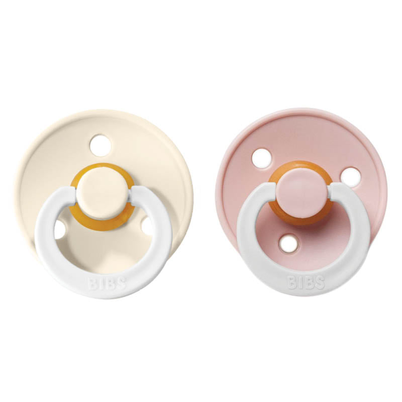 Natural Rubber Pacifier Combo - 2 Pack Ivory Glow & Blush Glow 
