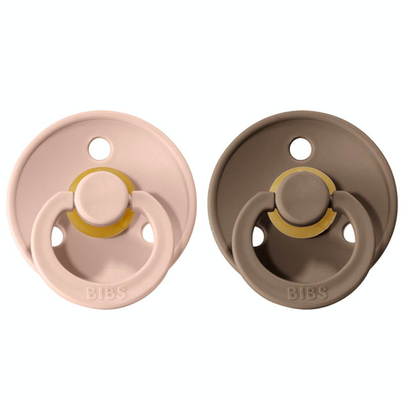 Natural Rubber Pacifier Combo - 2 Pack Dark Oak & Blush