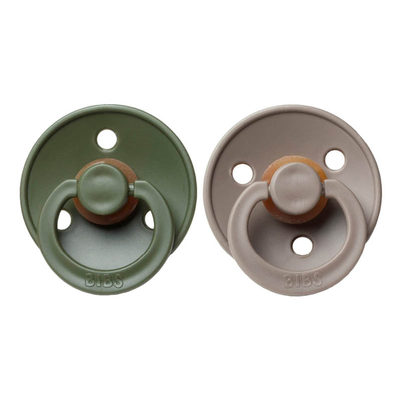Natural Rubber Pacifier Combo - 2 Pack Hunter Green & Dark Oak