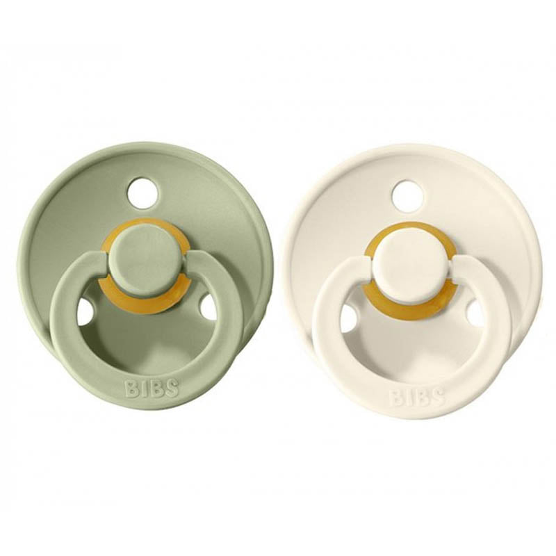 Natural Rubber Pacifier Combo - 2 Pack Sage & Ivory