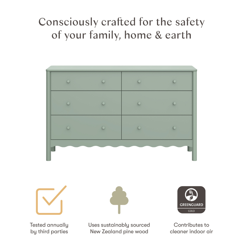 Swell 6-Drawer Assembled Dresser