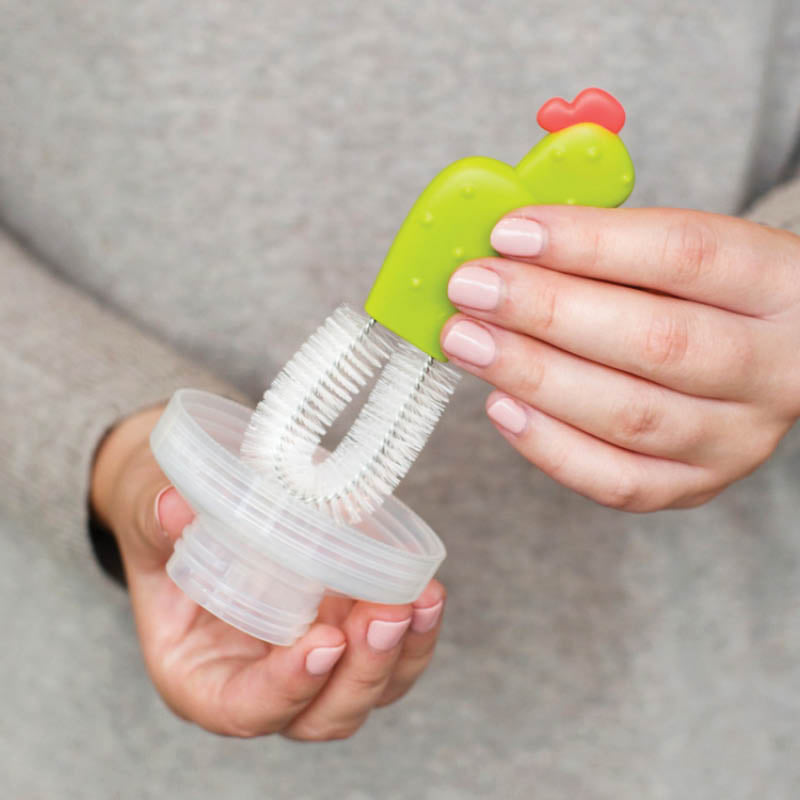 Bottle Cleaning Brush Set  Cactus/White