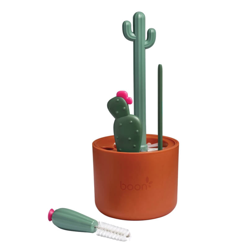 Bottle Cleaning Brush Set  Cactus/Brown