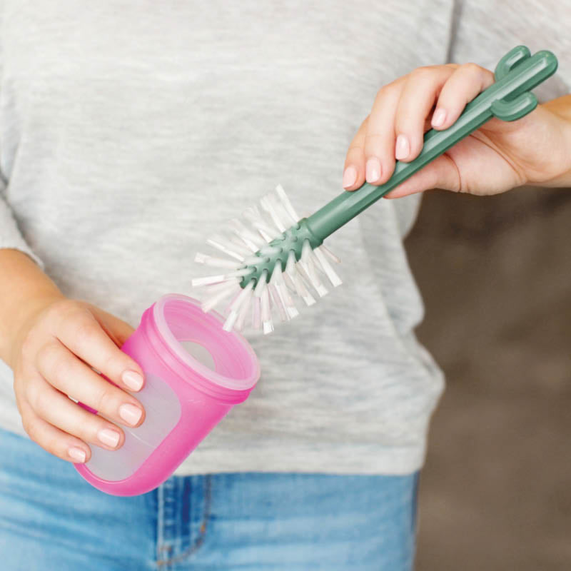 Bottle Cleaning Brush Set  Cactus/Brown