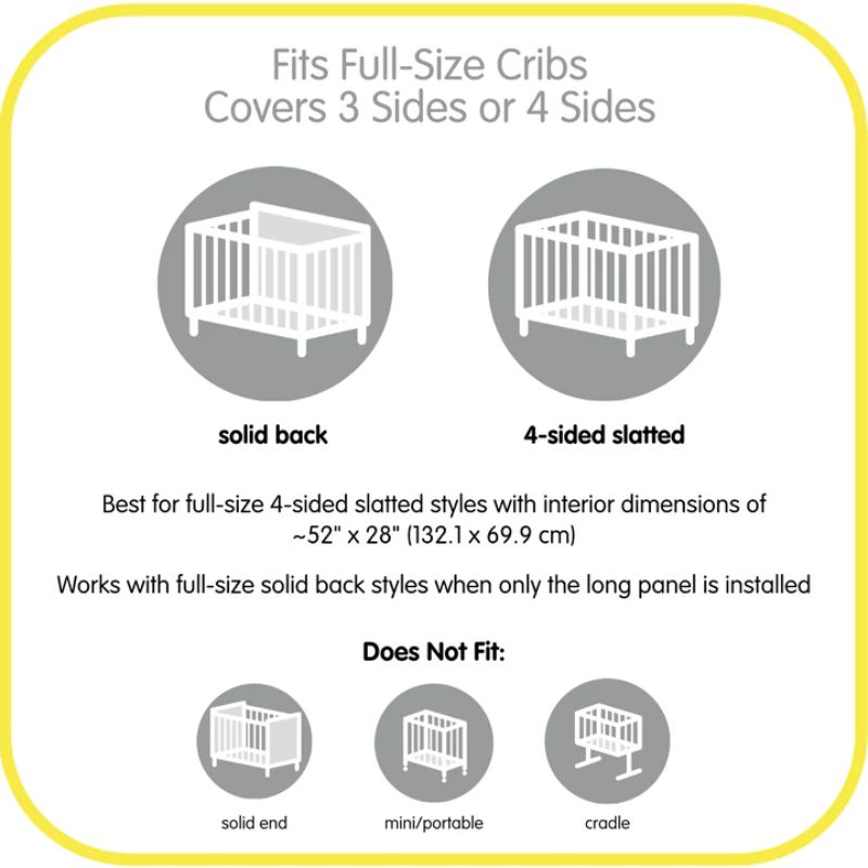 Breathable Mesh Crib Liner White
