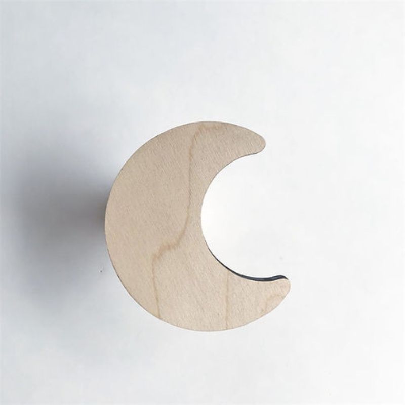 Wooden Wall Hooks Moon