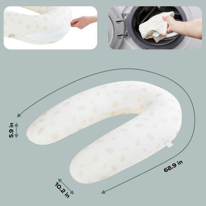 B.Love 2-in-1 Pregnancy & Breastfeeding Pillow - Off White Petals