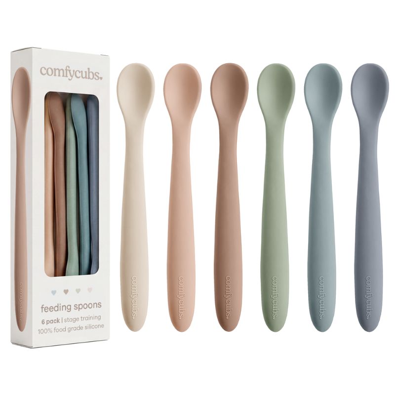 Silicone Baby Spoons Set - 6 Pack