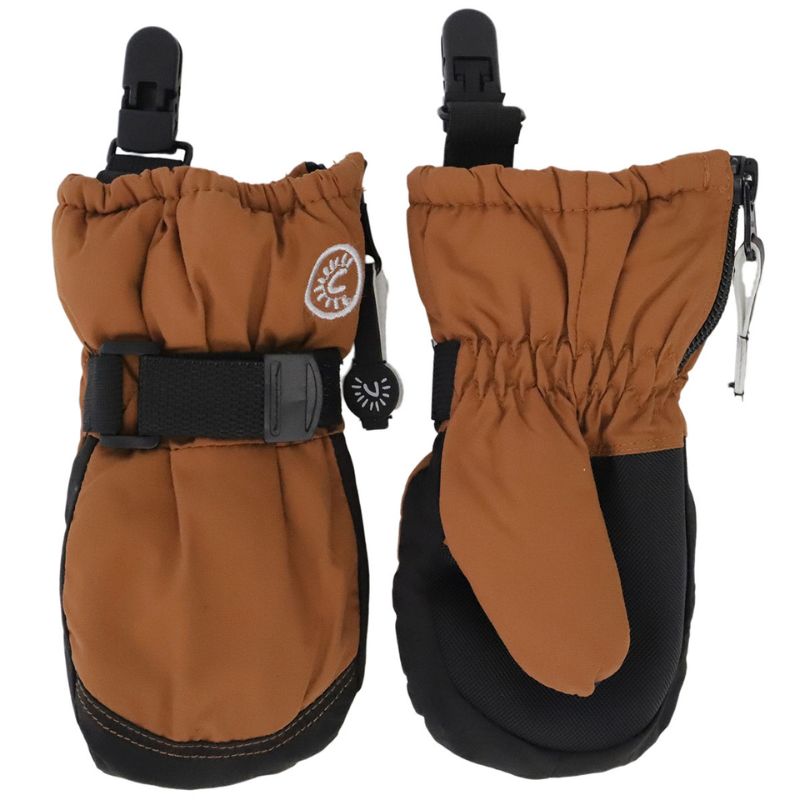 Zipper Mittens with Clips