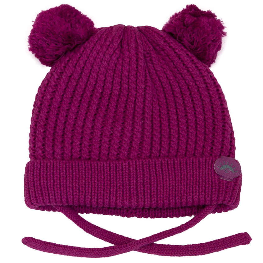 Double Pom Hat Magenta