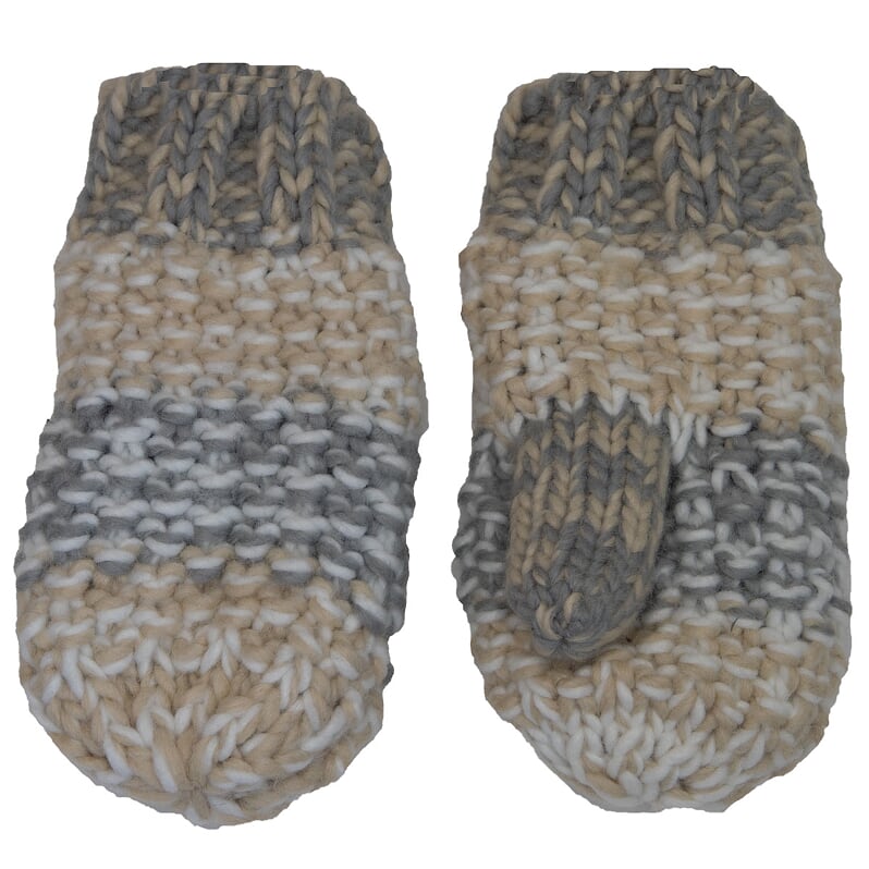 Iceland Striped Mitt Grey
