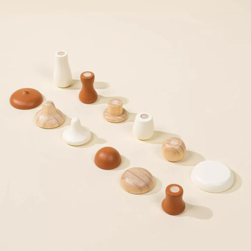 Wooden Mushrooms Playset