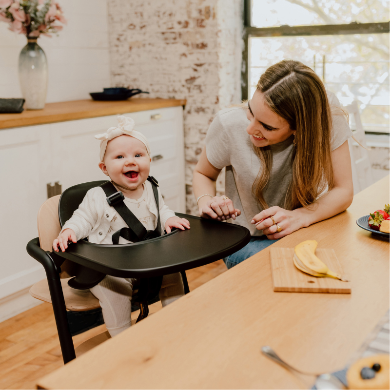 Lemo 3-in-1 High Chair + Training Tower Set - Sand Black