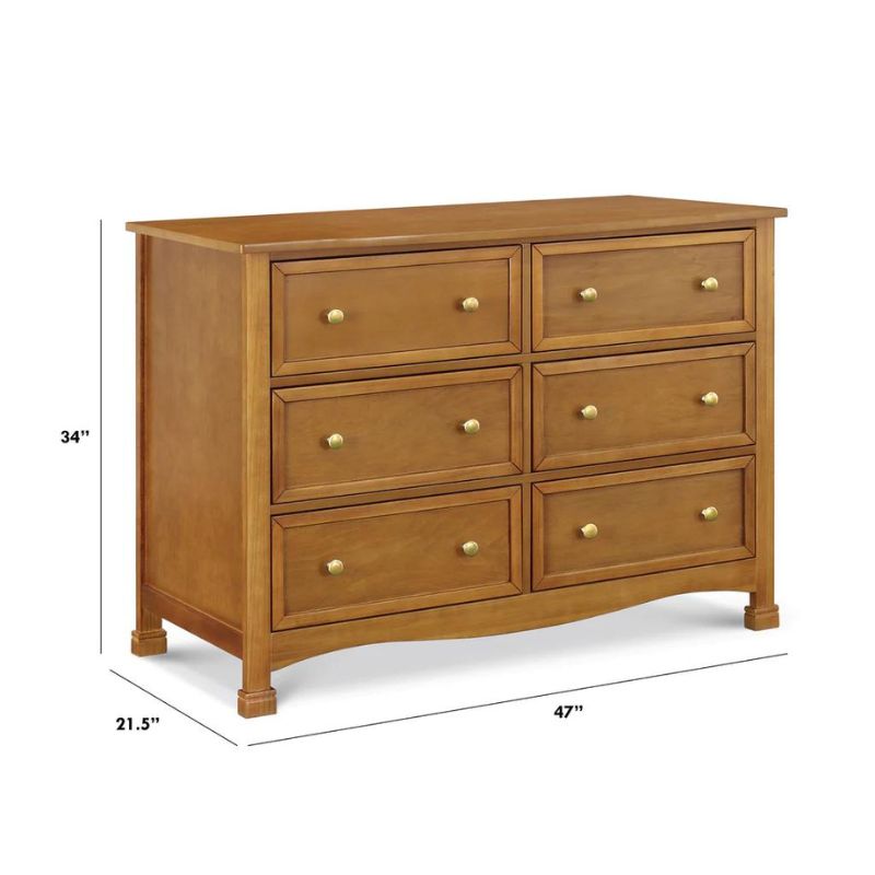 Kalani 6 Drawer Double Wide Dresser by DaVinci at $599! Shop now at Nestled by Snuggle Bugz for Nursery & Décor.