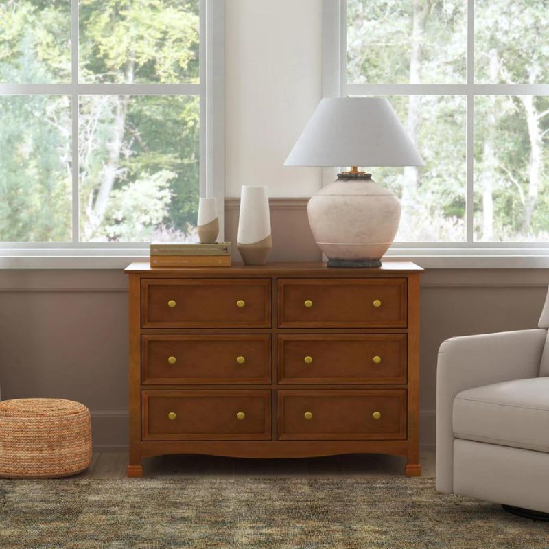 Kalani 6 Drawer Double Wide Dresser by DaVinci at $599! Shop now at Nestled by Snuggle Bugz for Nursery & Décor.