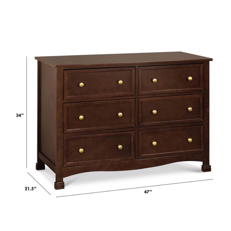 Kalani 6 Drawer Double Wide Dresser by DaVinci at $599! Shop now at Nestled by Snuggle Bugz for Nursery & Décor.