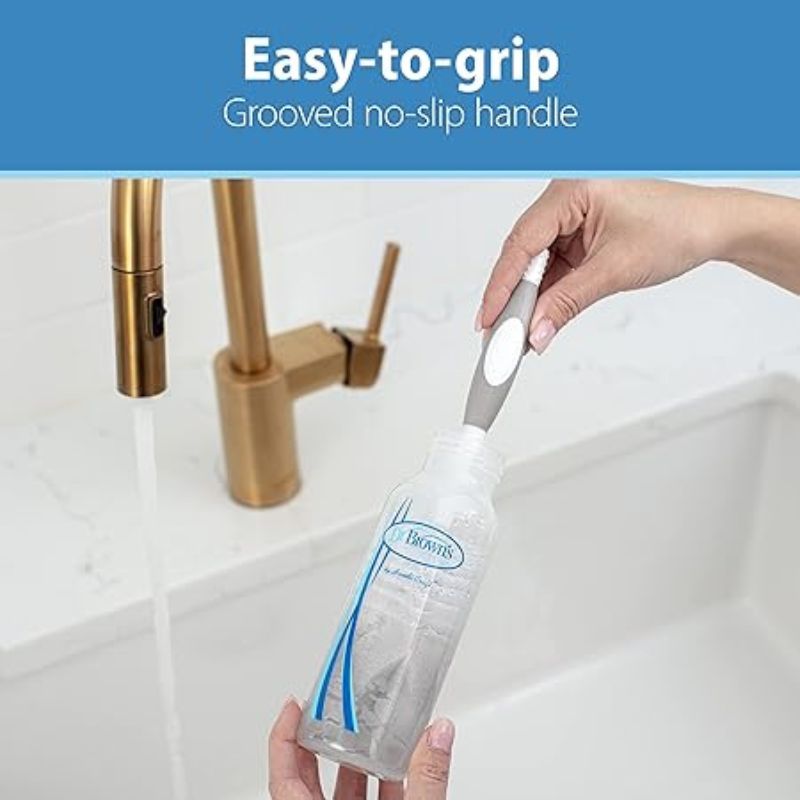 Brosse de nettoyage pour biberons avec éponge