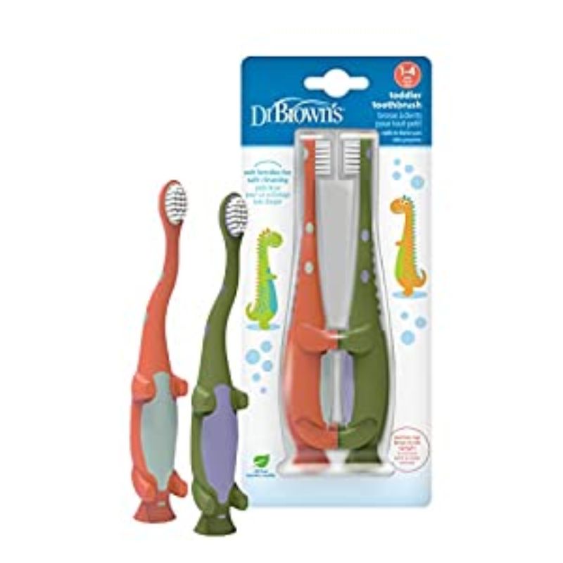 Dino Toddler Toothbrush - 2 pack  