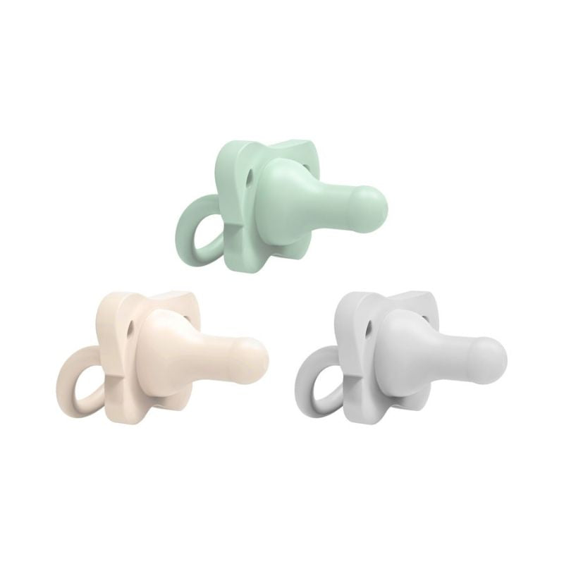 HappyPaci One Piece Pacifier  Grey-Green