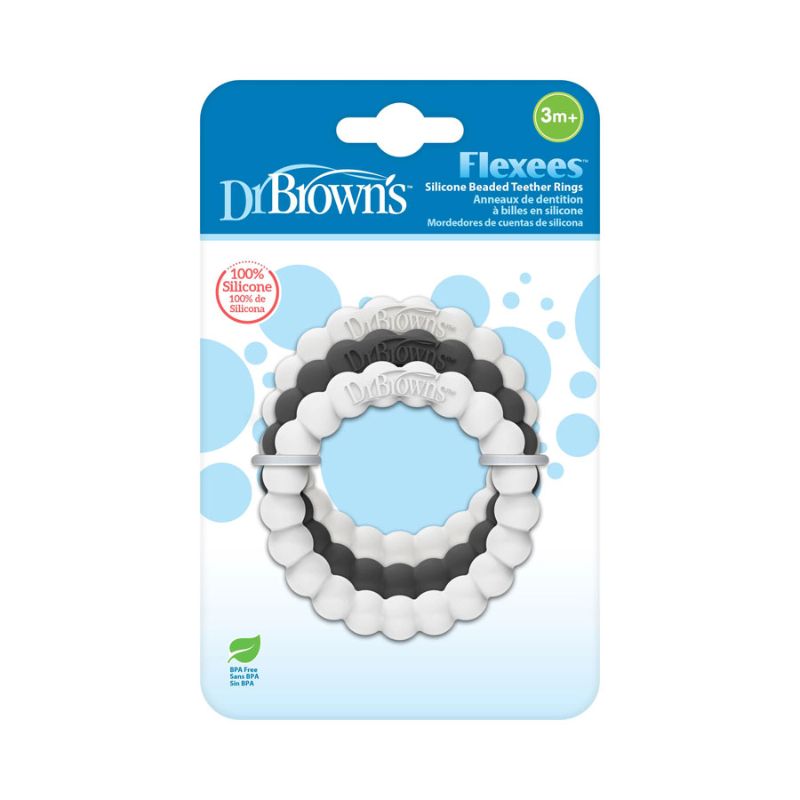 Beaded Teether Rings Black