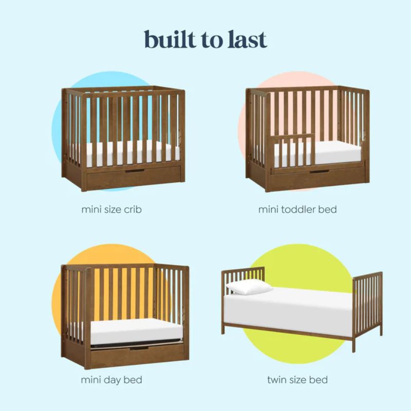 Colby 4-in-1 Convertible Mini Crib with Trundle