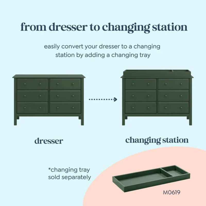 Jayden 6-Drawer Double Wide Dresser