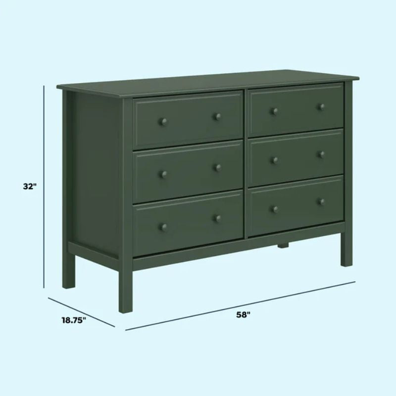 Jayden 6-Drawer Double Wide Dresser